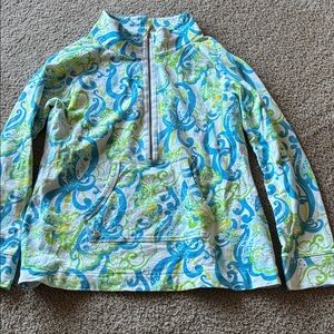 Lilly Pulitzer Blue and Green Patterned Pullover